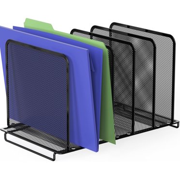 Rainbow Vertical File Folder Rack A4s Size Organ Package Large Capacity For Student Teacher File Shelf Storage Supplies Black