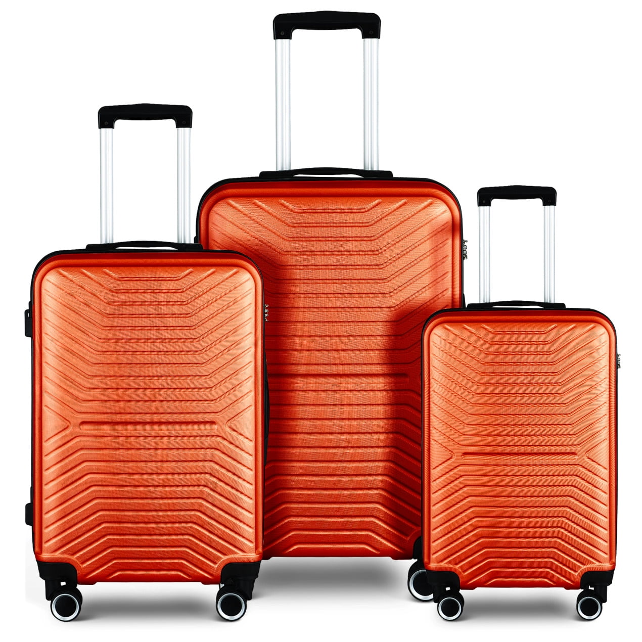 Expandable ABS Hardshell Luggage 3 Piece, Luggage Sets with 360 Degree