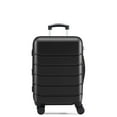 thumbnail image 1 of Taoset 20-Inch Expandable Blue Hard Shell Luggage, ABS Suitcase with Dual Spinner Wheels, TSA Accepted Lock, Wet/Dry Compartments, Lightweight & Durable for Travel, Black, 1 of 9
