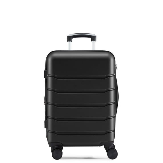 Taoset 20-Inch Expandable Blue Hard Shell Luggage, ABS Suitcase with Dual Spinner Wheels, TSA Accepted Lock, Wet/Dry Compartments, Lightweight & Durable for Travel, Black