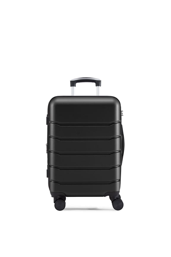 Expandable ABS Hardshell Luggage with TSA Lock - 20 Inch, Black