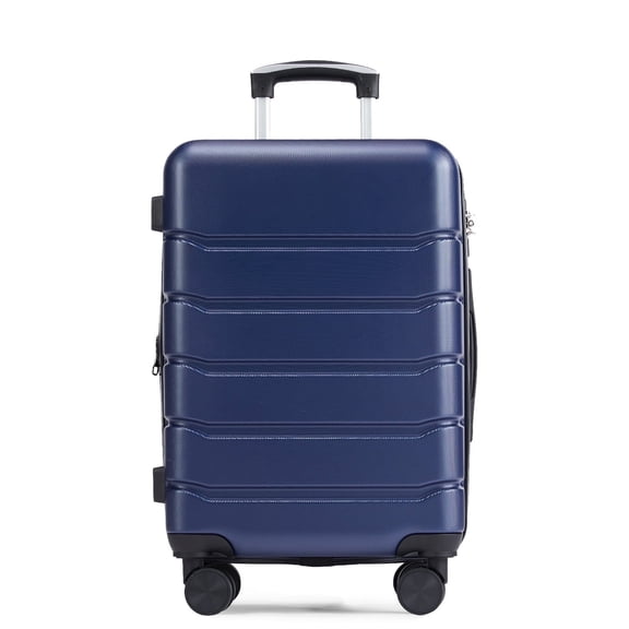 Taoset 24-Inch Expandable Hard Shell Luggage, ABS Suitcase with Dual Spinner Wheels, TSA Accepted Lock, Wet/Dry Compartments, Lightweight & Durable for Travel, Blue