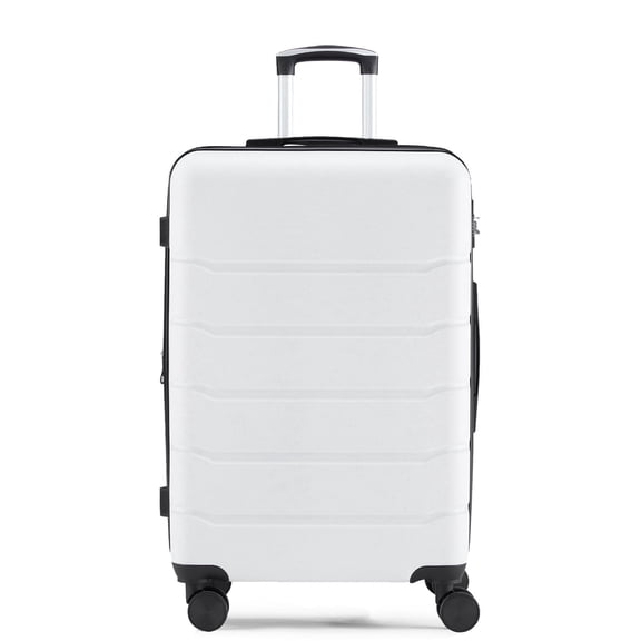 Expandable ABS Hardshell Luggage with TSA Lock - 24 Inch, White