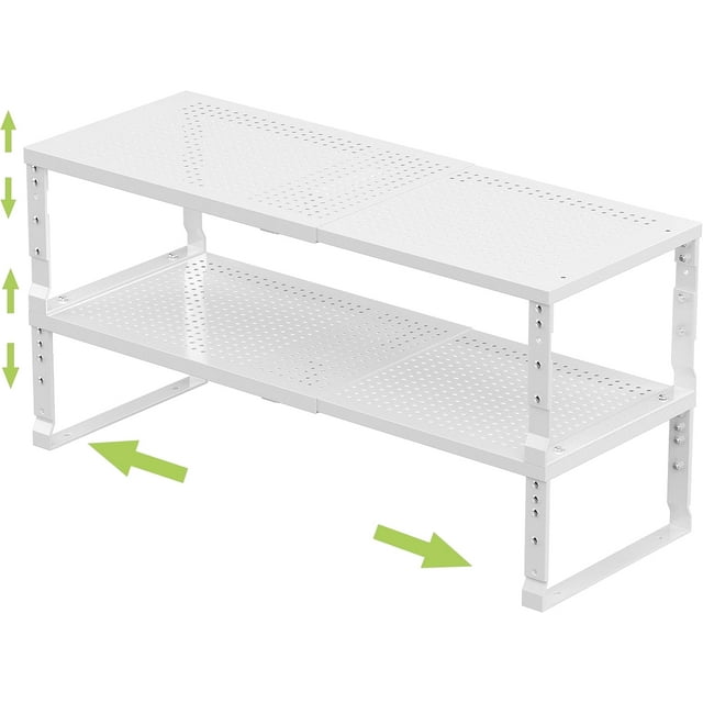 Expandable Adjustable Stackable Kitchen Organizer, Spice Rack,Metal