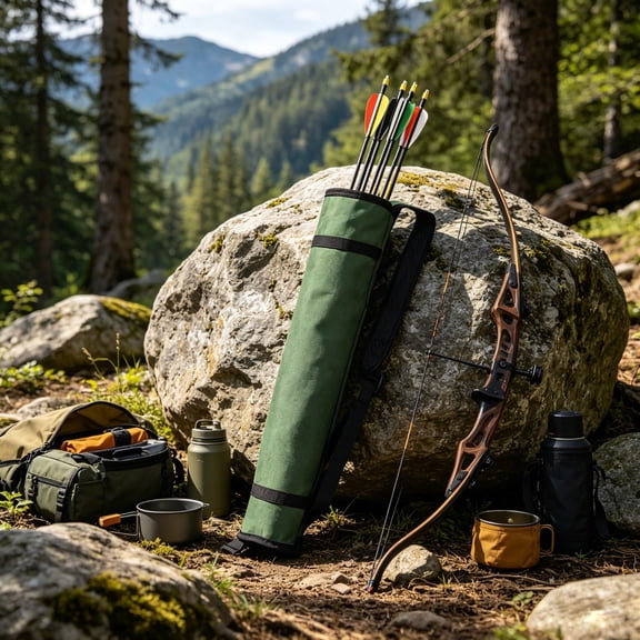 Expandable Arrow Storage Bag for Hunting and Target Practice, Large Capacity Padded Organizer with Adjustable Dividers, Portable Quiver Alternative for Compound and Recurve Bows