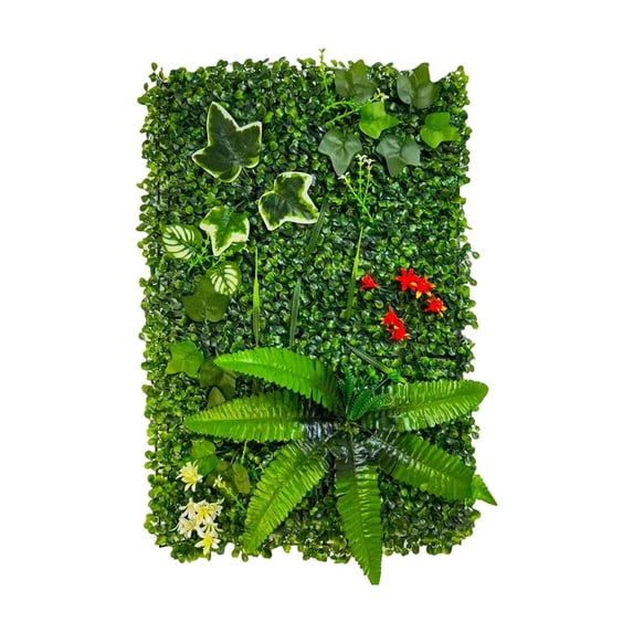 Expandable Artificial Faux Leaf Hedge Fence Panel for Balcony and Outdoor Privacy, Decorative Wall Screen for Gardens and Patios