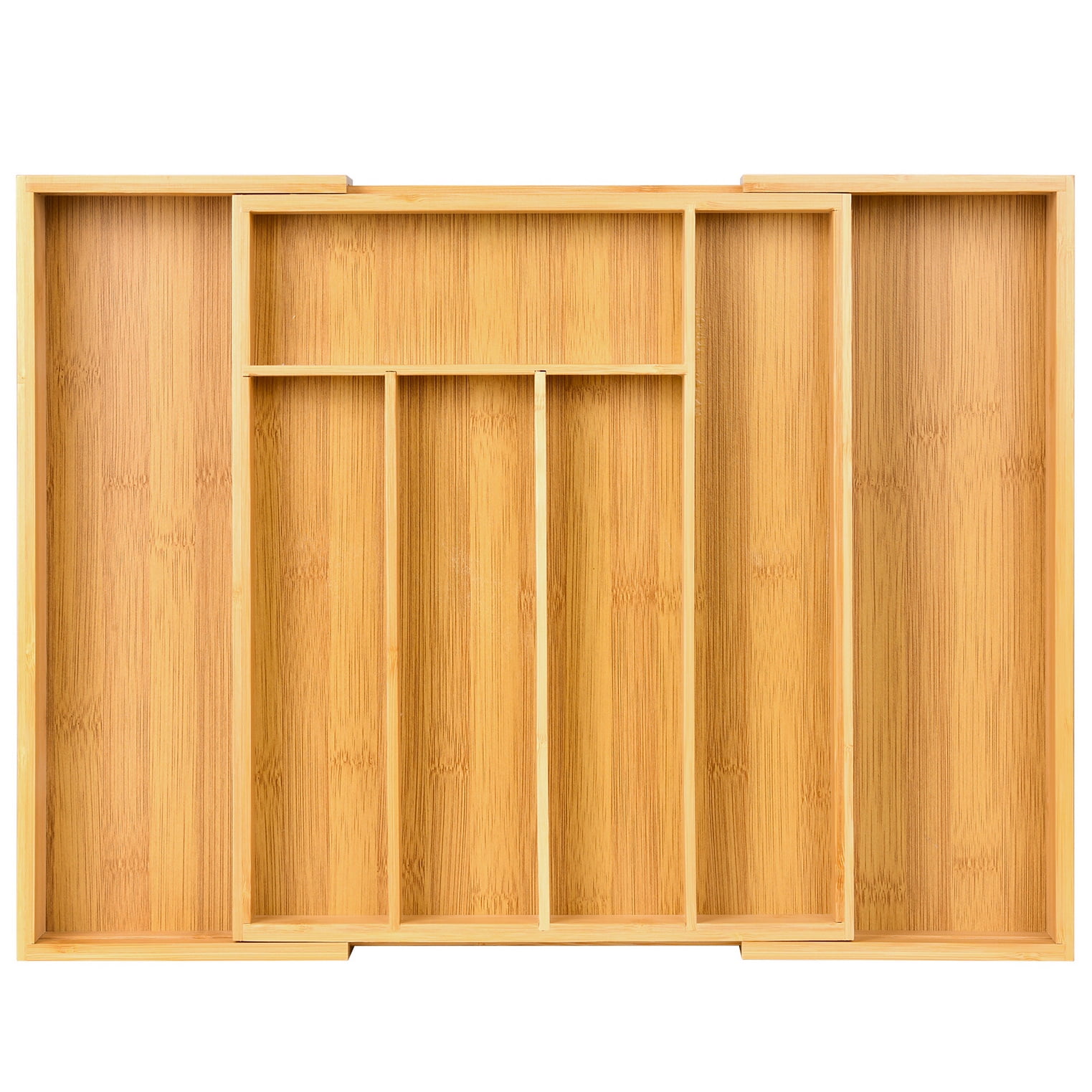 Expandable Bamboo Kitchen Drawer Organizer – Adjustable Cutlery Tray ...