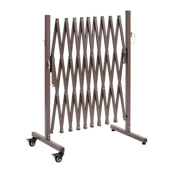 Expandable Barricade 10FT, Safety Barrier, Mobile Fence with Casters