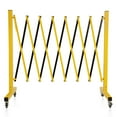 thumbnail image 1 of Expandable Barricade with Wheels 11.5 Feet Long Retractable Metal Traffic Gate Portable Security Barrier Yellow Black for Construction Site Elevator Outdoor Road, 1 of 6