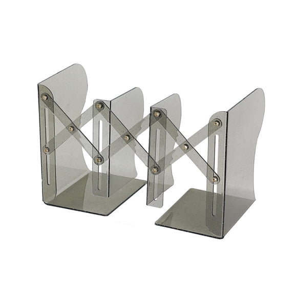 Expandable Bookends, Clear Book Stand for Desk, Adjustable Book Holder Foldable Desktop Book Organizer for Students, Home Office Study Supplies Storage, Book Shelf Divider for Notebooks and Texts