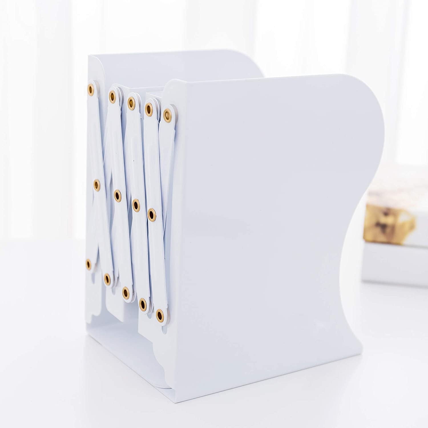 Expandable Bookshelf Adjustable Desktop Bookend Stand Holder for Kids