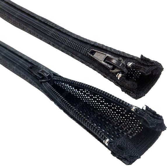 Expandable Braided Zipper Sleeving Wrap - 3ft to 10ft - Electriduct