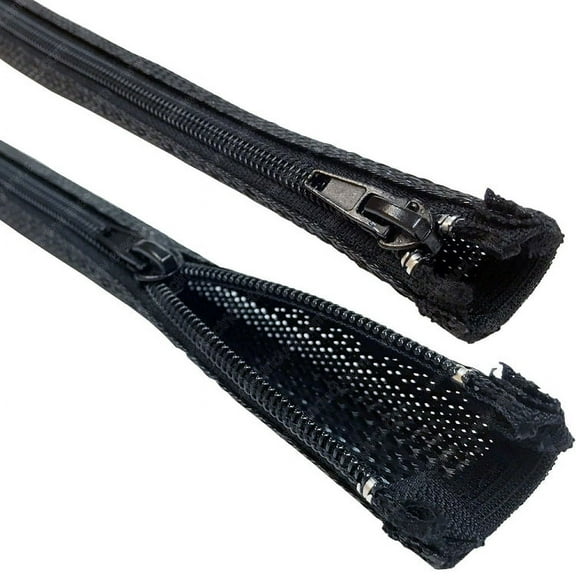 Expandable Braided Zipper Sleeving Wrap - 5ft - 3/4" - Electriduct