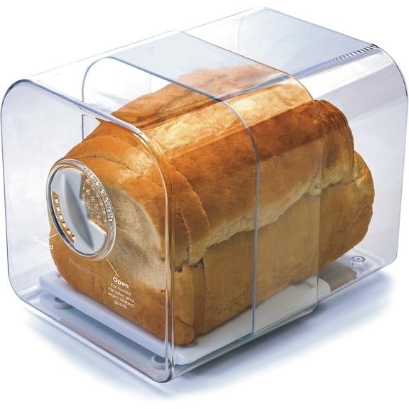 Expandable Bread Keeper with Adjustable Air Vent - Fresh Bread Storage Container for Kitchen Countertop, Mold Resistant, Durable Plastic, Easy to Clean, Pack of 1