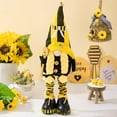thumbnail image 1 of ​Expandable Bumblebee Gnome Decor - 15" to 21" Foldable Yellow Christmas Decoration with Storage Bag, Indoor/Outdoor Holiday​​ Yellow, 1 of 6