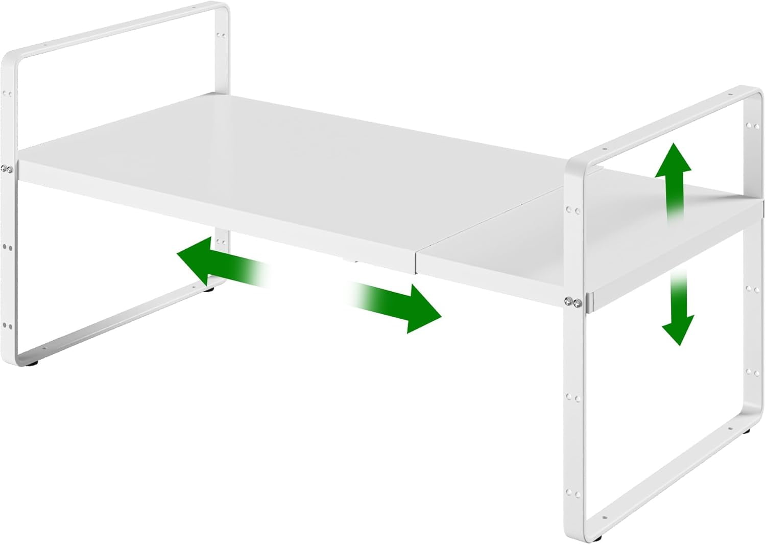 Expandable Cabinet Organizer Shelf, Adjustable Height Organizer Riser ...