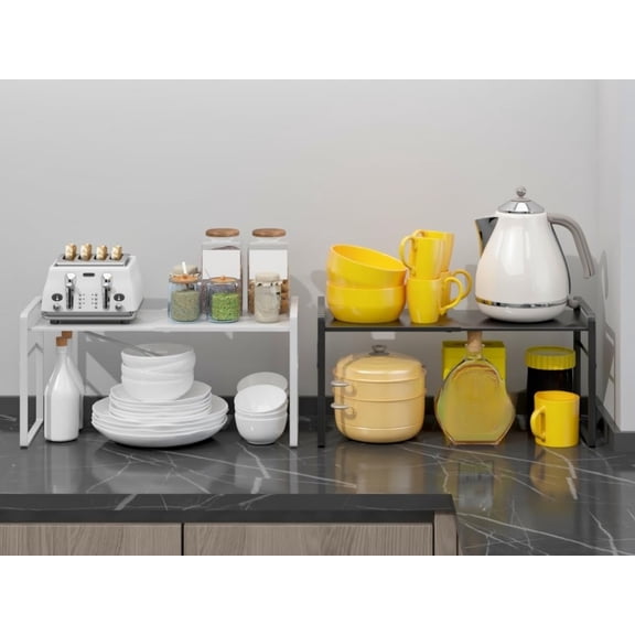 Expandable Cabinet Shelf Organizer Riser for Kitchen Pantry Cupboard Under Sink Countertop,Kitchen Cabinet Shelf | Expandable