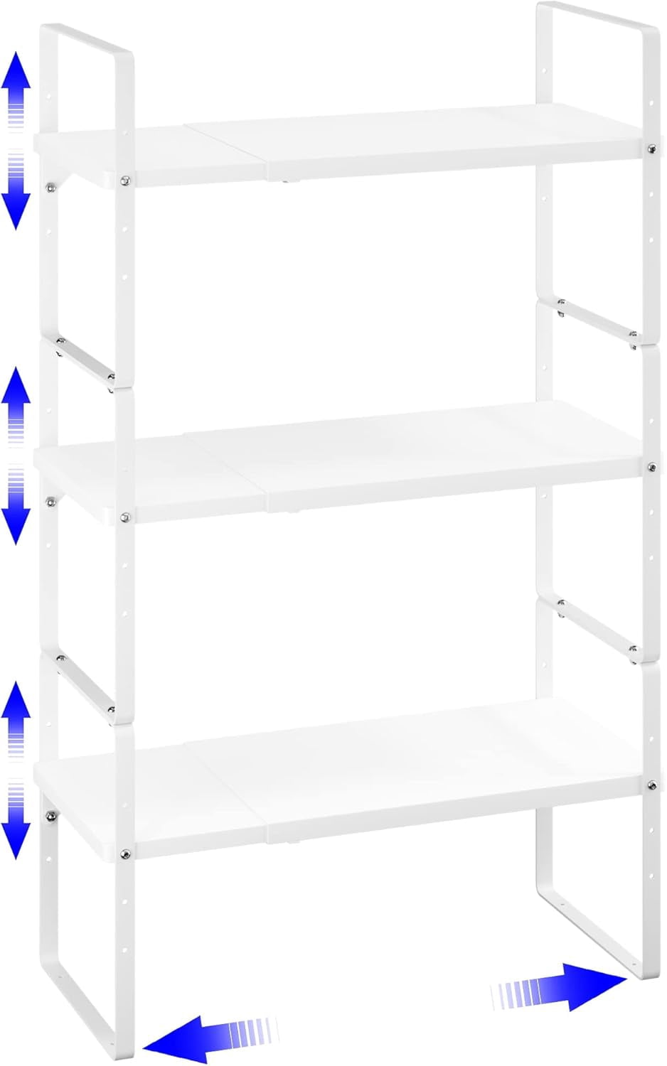 Shelf Rier Expandable Cabinet Shelf Organizer, Stackable Kitchen Pantry Counter ...