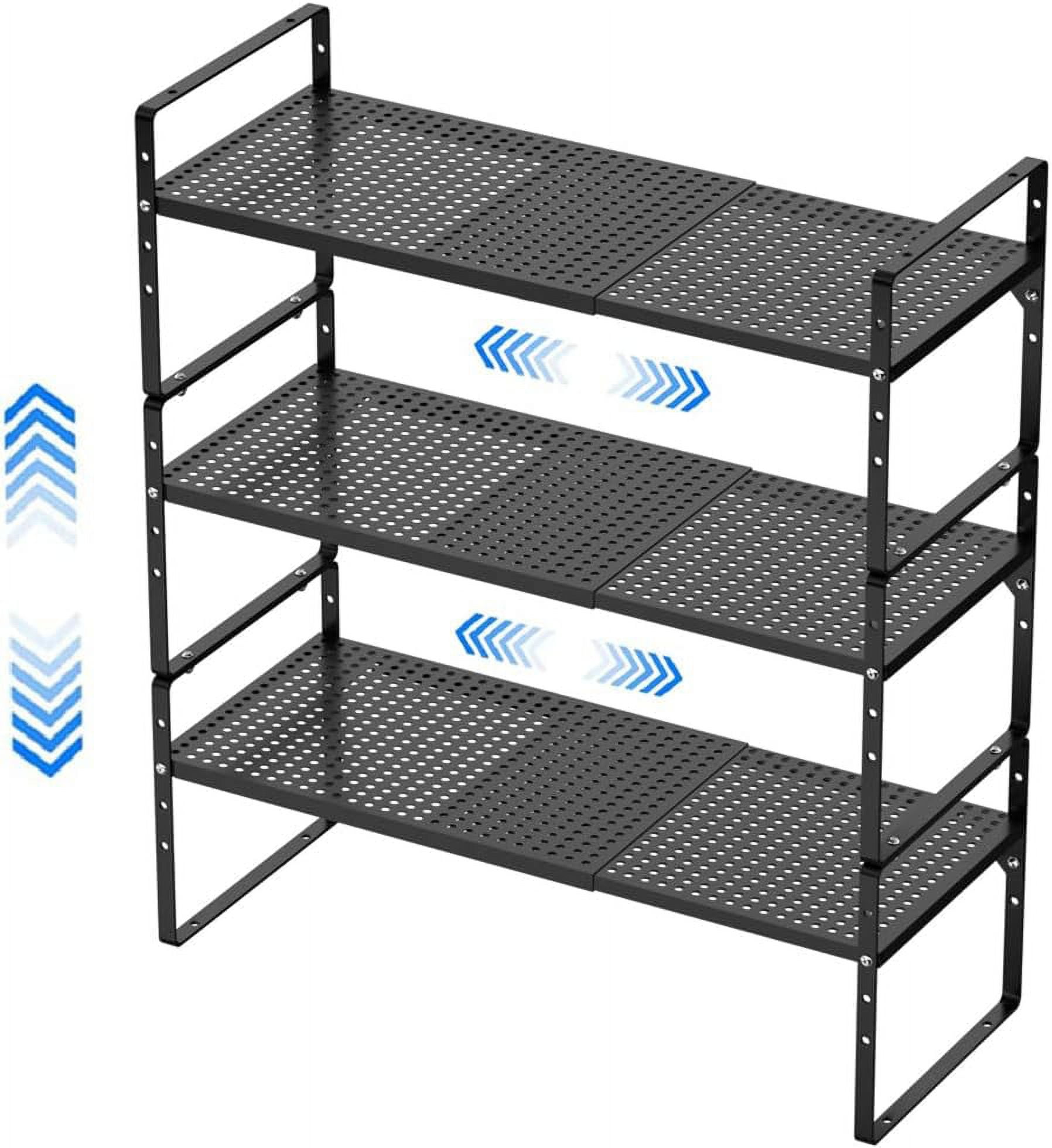 Expandable Shelf Organizers, Stackable Pantry Counter
