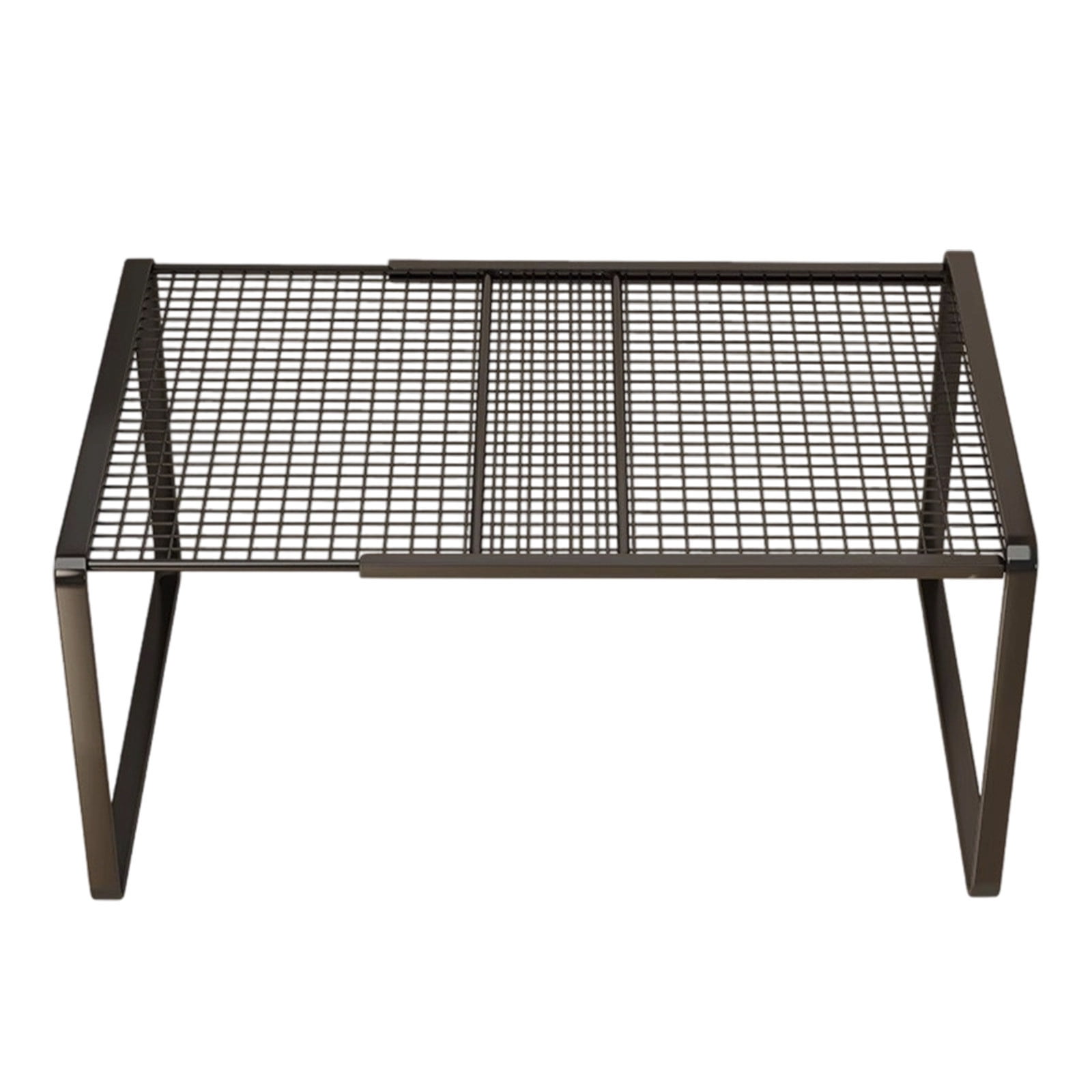 Expandable Cabinet Shelf, Stackable Metal Organizer Rack for Kitchen, Bathroom, Pantry, Countertop and Wardrobe Storage