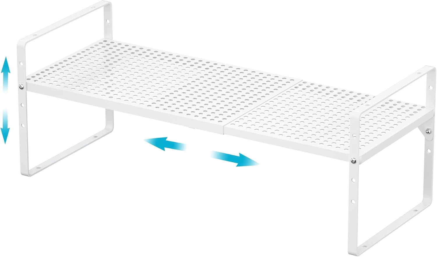 Expandable Cabinet Storage Shelf Organizer Rack, Heavy Duty Stackable ...