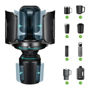 SPEEDWOW Car Cup Holder Expander Organizer - Adjustable & Expandable Drink Holder for Water Bottles, Coffee Cups, Cans (Fits 2.5"-5.5") - Universal Car Accessories - No More Spills