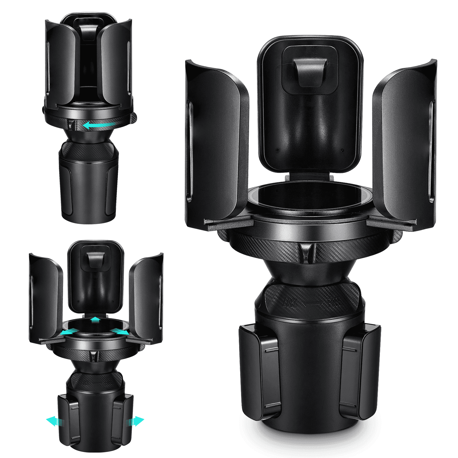 SPEEDWOW Car Cup Holder Expander Organizer - Adjustable & Expandable Drink Holder for Water Bottles, Coffee Cups, Cans (Fits 2.5"-5.5") - Universal Car Accessories - No More Spills