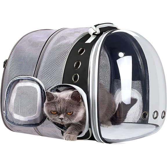 Expandable Cat Backpack Carrier, Airline Approved Pet Travel Bubble Backpack for Large Cats up to 20 lbs, Small Dogs and Kittens