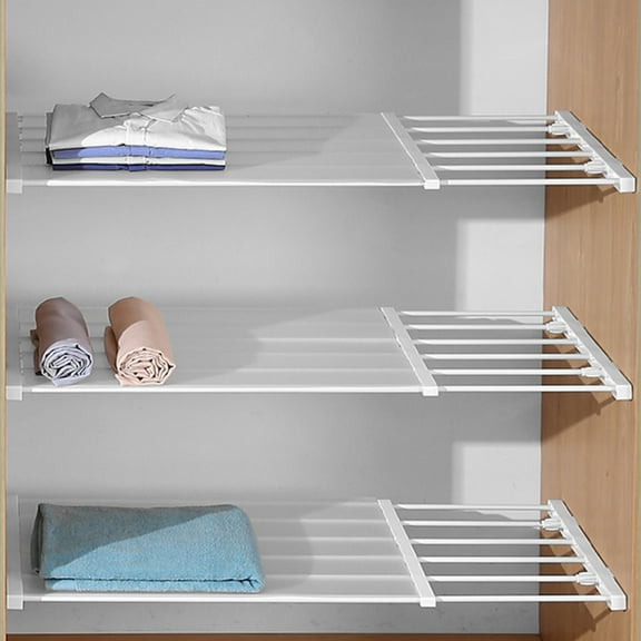 Expandable Closet Organizer Shelves - High-Strength Simple Installation Adjustable Metal Storage Shelves Divider