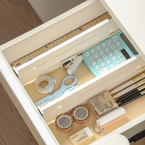 Expandable Closet Shelf Divider - No-Drill Adjustable Drawer Organizer for Cabinet Wardrobe Kitchen Storage(S)