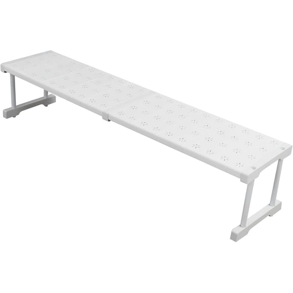 Expandable Closet Shelf Organizer Adjustable Space Saving Wardrobe Sink Tension Shelf 24cm Width 22cm Height (Length 87‑108cm / 34.3‑42.5in)