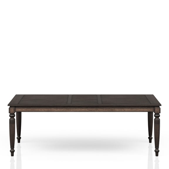 Expandable Deep Brown Table For Dining, 128.54 Lb Weight Dining With Feature, Veneer
