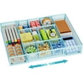 thumbnail image 1 of Expandable Desk Drawer Organizer, Mesh Drawer Organizer Tray with 10 Adjustable Compartments, Desk Organizers and Accessories for Office Supplies, Makeup & Vanity (Expandable-Blue 2 pack), 1 of 17