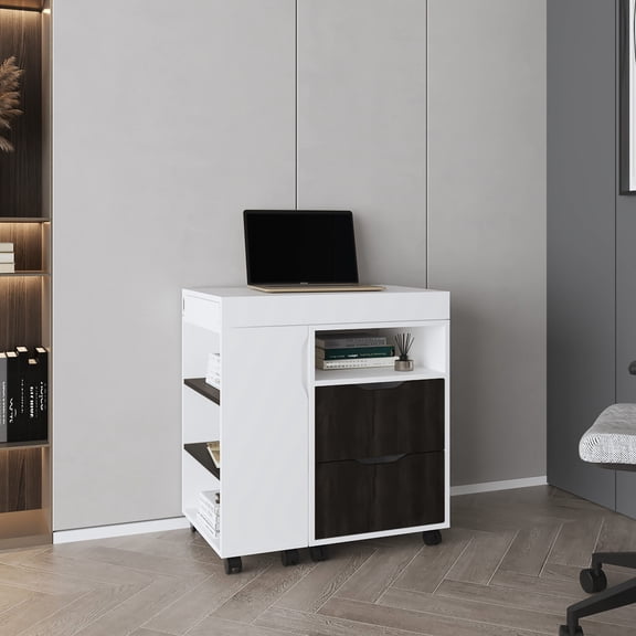 Expandable Desk with Spacious Storage Drawers / Flexible Workspace, MDF Material
