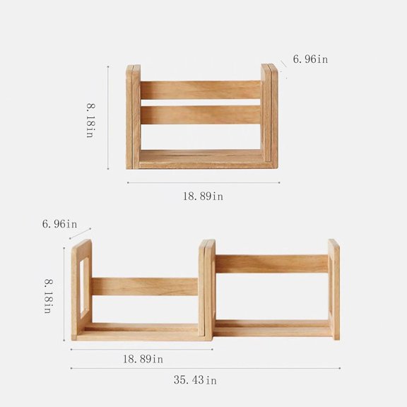 Expandable Desktop Bookshelf, Desktop Tabletop Organic Wooden Filing Organization Bookshelf, Mini Bookshelf Organizer Tabletop Bookshelf for Office Home Tabletop (900mm)