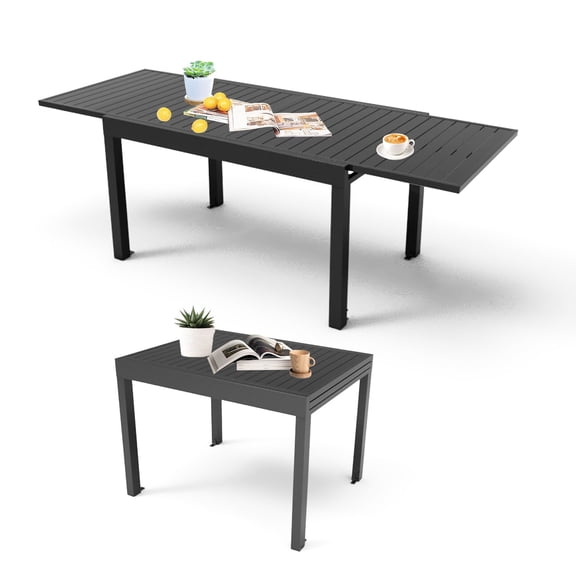Expandable Dining Table for Porch / Quick Assembly in 30 Minutes