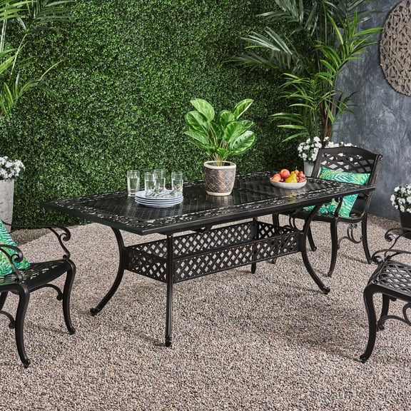 Expandable Dining Table in Shiny Copper / Suitable for Porch Dinners
