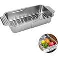 Expandable Dish Drying Rack Over The Sink, Stainless Steel Drainer ...