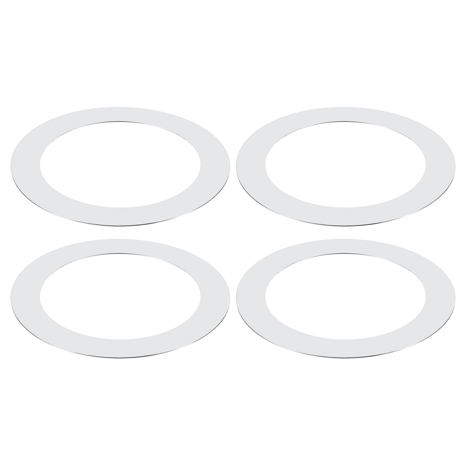 Uxcell Goof Rings Inner Diameter 3.98", Outer Diameter 5.51", 4 Pcs Chrome