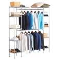 Expandable DoubleRod Clothes Rack Closet Organizer System, 58" to 83