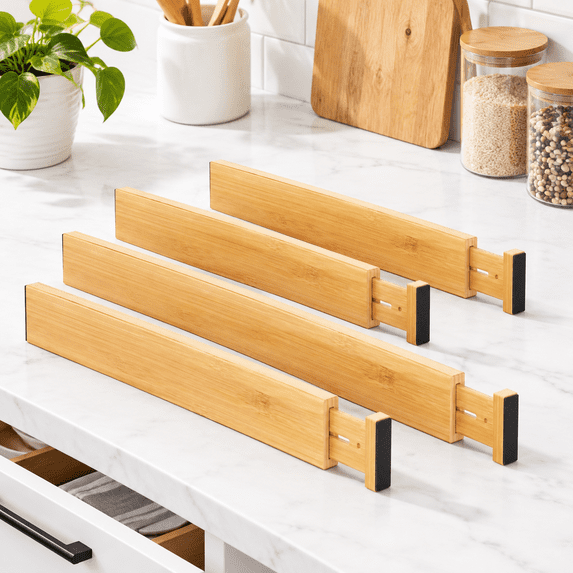 Spring Kitchen Spray Expandable Drawer Dividers - Fits 16.6