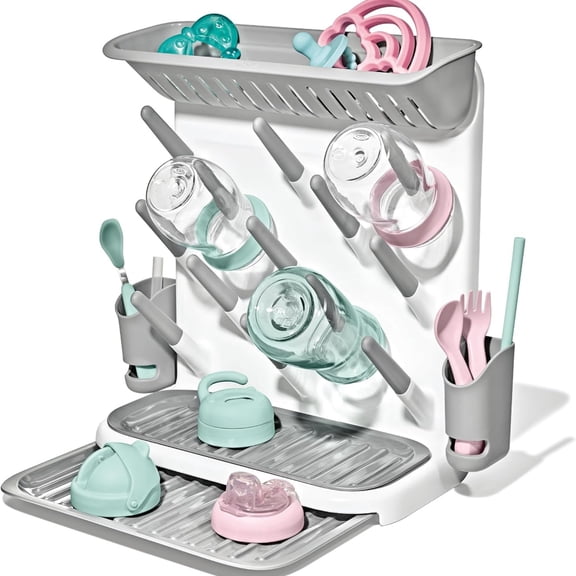 Expandable Drying Rack Space-Saving Drying Rack | Newborn and Baby Essentials | Breastfeeding Essentials | Dry Baby Bottles | Save Space in Kitchen
