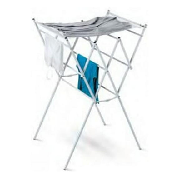 Expandable Drying Rack With Mesh Shelf White
