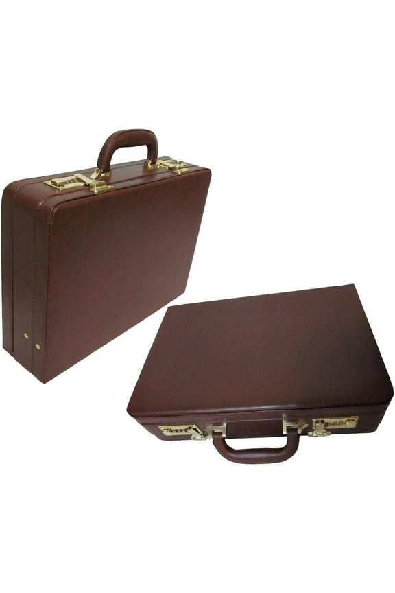 Expandable Executive Faux Leather Attache Case (#2893-89)