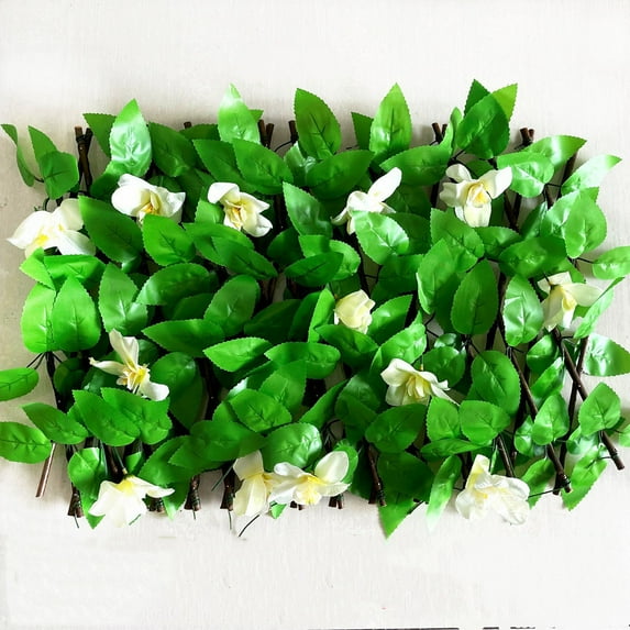 Expandable Fake Ivy Fence Screen - Retractable Wood Frame with Realistic Leaves, Outdoor/Indoor Garden Decoration, Wedding Backdrop, Balcony Privacy Screen - Easy to Install, No Maintenance