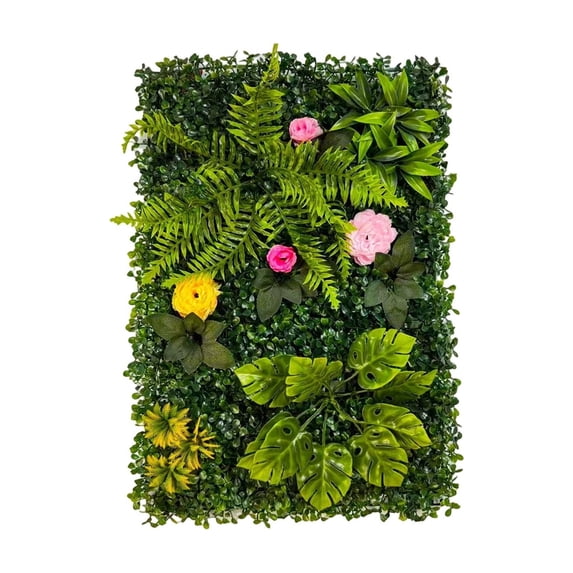Expandable Faux Leaf Hedge Fence Panel for Balcony, Garden, and Outdoor Privacy Screens - Weather-Resistant Decorative Wall for Patio, Backyard, and Event Spaces