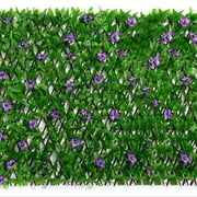 Expandable Fence Privacy Screen 7.9 in78.7 infor Balcony Patio Outdoor,Decorative Faux Ivy Fencing Panel,Artificial Hedges Single Sided Leaves