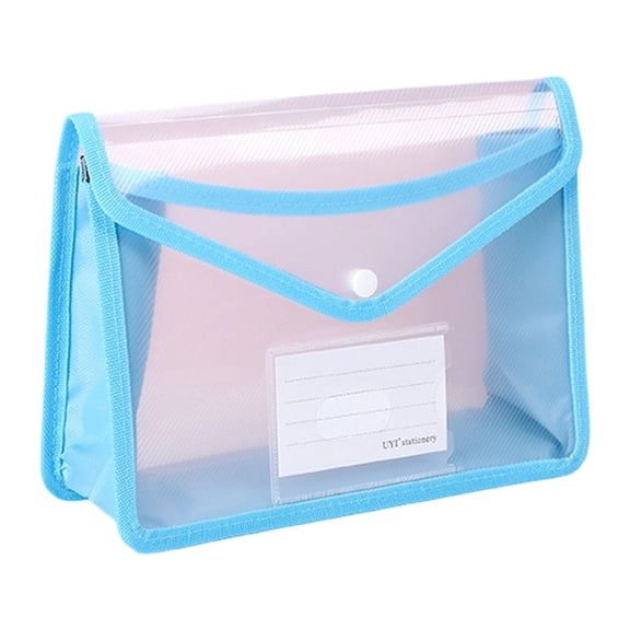 Expandable File Folder, Document Organizer with Snap Closure for Receipts Letters, Waterproof Storage for Home School Office Blue1