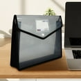thumbnail image 1 of Expandable File Organizer,Plastic Transparent Portable Folder with Zipper,Waterproof Document Wallet for Home,Office,Travel,White,1PC, 1 of 10