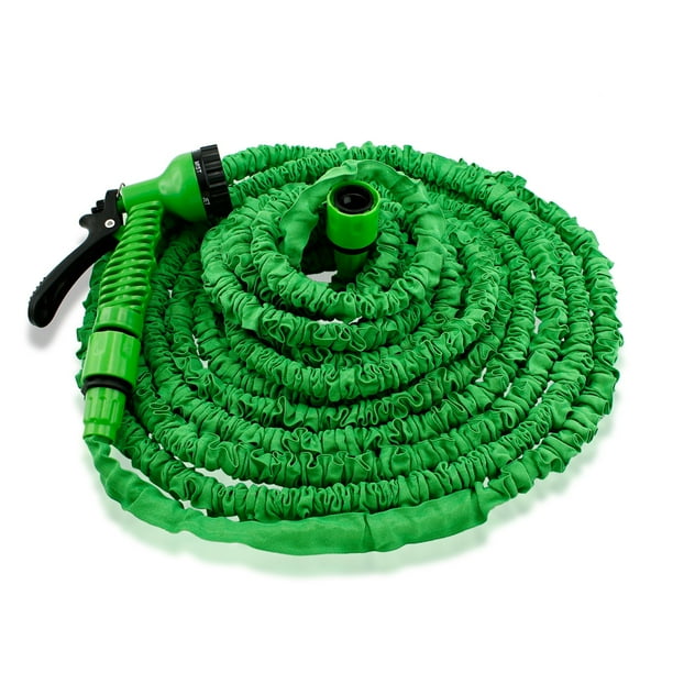 Expandable Flexible Stronger Deluxe Garden Water Hose w/ Spray Nozzle